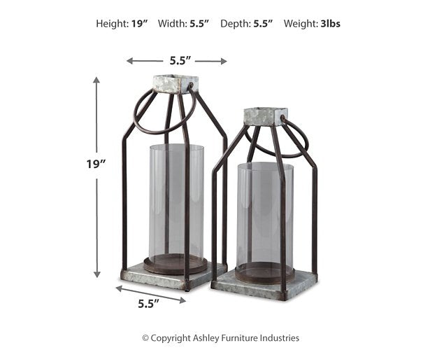 Diedrick Lantern (Set of 2) - House n2 Home Furniture (Manchester,GA)