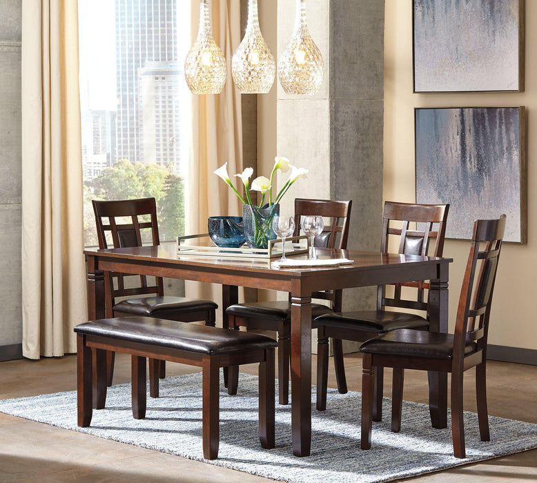 Bennox Dining Table and Chairs with Bench (Set of 6) - House n2 Home Furniture (Manchester,GA)