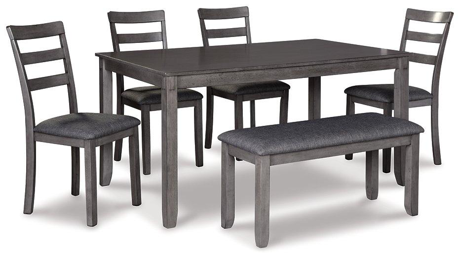 Bridson Dining Table and Chairs with Bench (Set of 6) - House n2 Home Furniture (Manchester,GA)