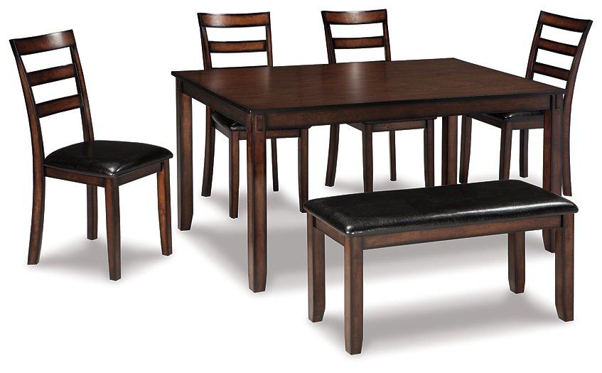 Coviar Dining Table and Chairs with Bench (Set of 6) - House n2 Home Furniture (Manchester,GA)