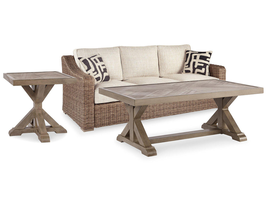 Beachcroft Beachcroft Nuvella Sofa with Coffee and End Table - House n2 Home Furniture (Manchester,GA)
