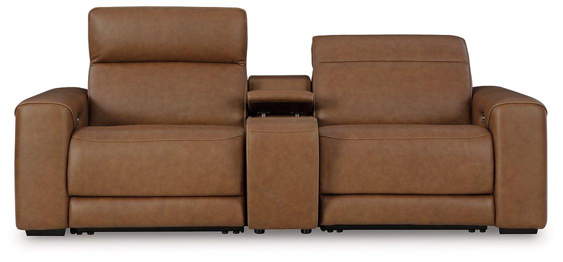Magic Man Power Reclining Sectional Loveseat with Console - House n2 Home Furniture (Manchester,GA)