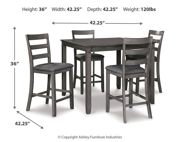 Bridson Counter Height Dining Table and Bar Stools (Set of 5) - House n2 Home Furniture (Manchester,GA)