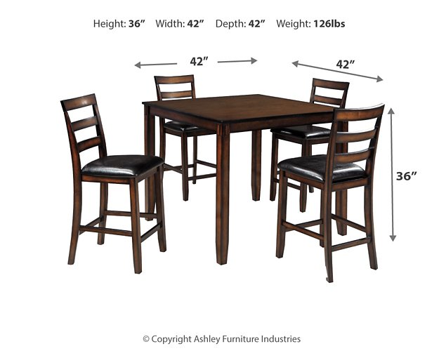 Coviar Counter Height Dining Table and Bar Stools (Set of 5) - House n2 Home Furniture (Manchester,GA)
