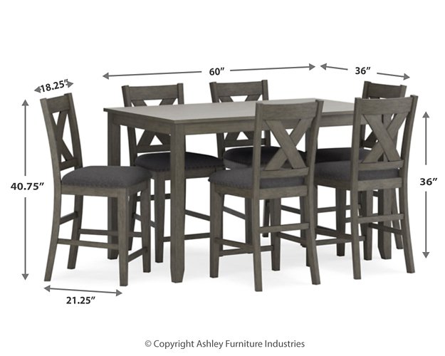 Caitbrook Counter Height Dining Table and Bar Stools (Set of 7) - House n2 Home Furniture (Manchester,GA)