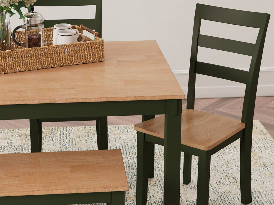 Gesthaven Dining Table with 4 Chairs and Bench (Set of 6) - House n2 Home Furniture (Manchester,GA)