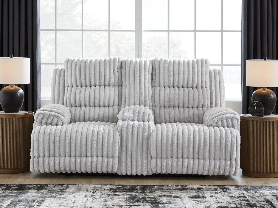 Rhines Falls Power Reclining Loveseat with Console - House n2 Home Furniture (Manchester,GA)
