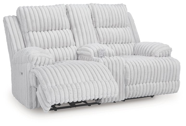 Rhines Falls Power Reclining Loveseat with Console - House n2 Home Furniture (Manchester,GA)
