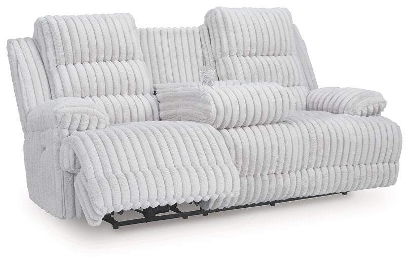 Rhines Falls Power Reclining Sofa with Drop Down Table - House n2 Home Furniture (Manchester,GA)