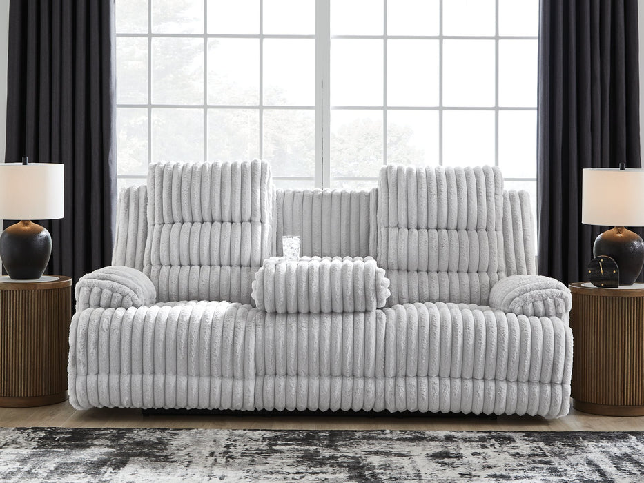 Rhines Falls Power Reclining Sofa with Drop Down Table - House n2 Home Furniture (Manchester,GA)