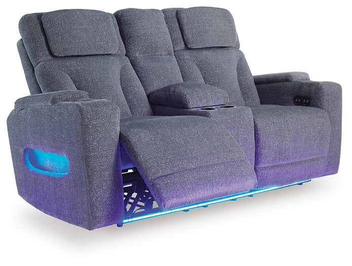 Studio Cave Power Reclining Loveseat with Console - House n2 Home Furniture (Manchester,GA)