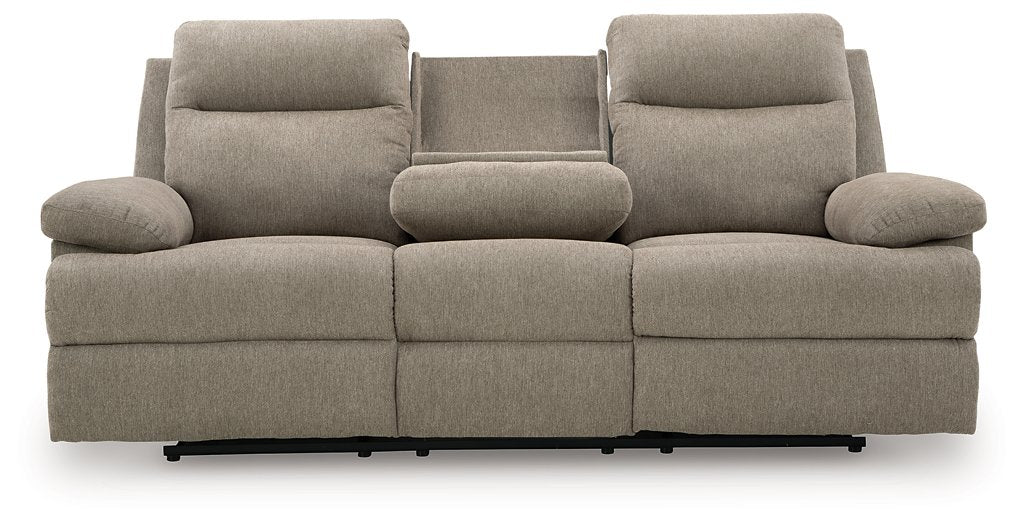 Side-Swipe Reclining Sofa with Drop Down Table - House n2 Home Furniture (Manchester,GA)