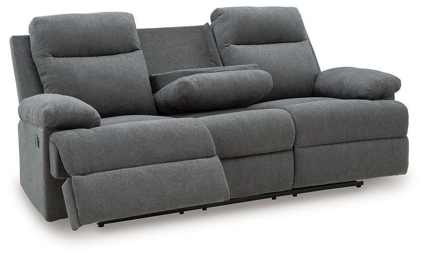 Side-Swipe Reclining Sofa with Drop Down Table - House n2 Home Furniture (Manchester,GA)