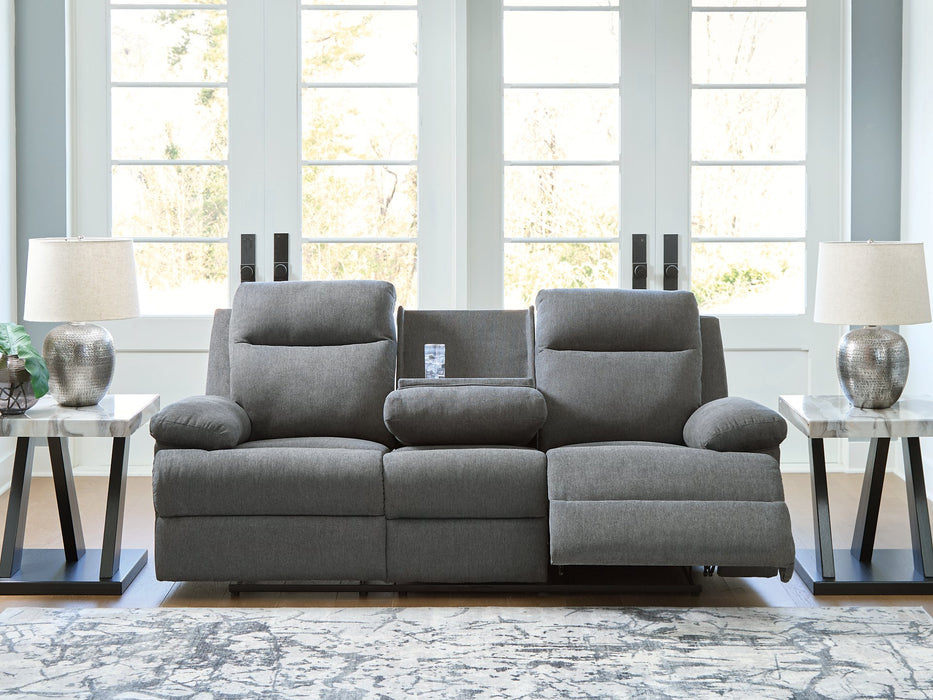 Side-Swipe Reclining Sofa with Drop Down Table - House n2 Home Furniture (Manchester,GA)