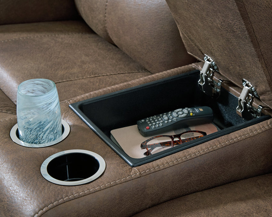 Beckley Place Power Reclining Loveseat with Console - House n2 Home Furniture (Manchester,GA)
