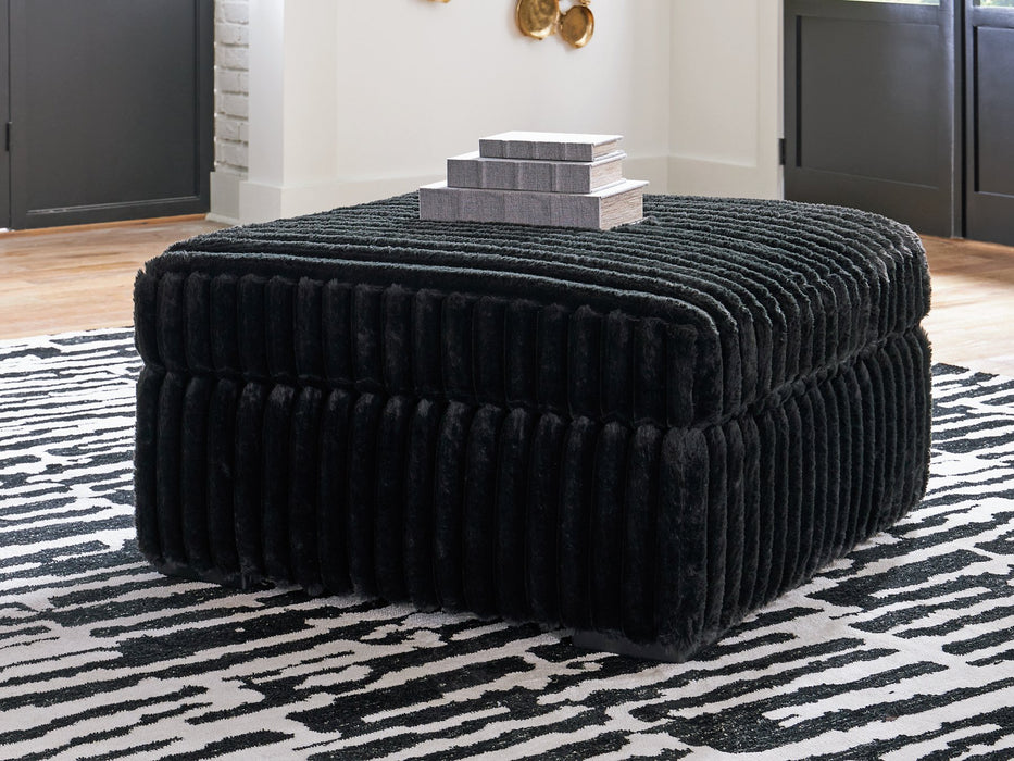 Midnight-Madness Oversized Accent Ottoman - House n2 Home Furniture (Manchester,GA)