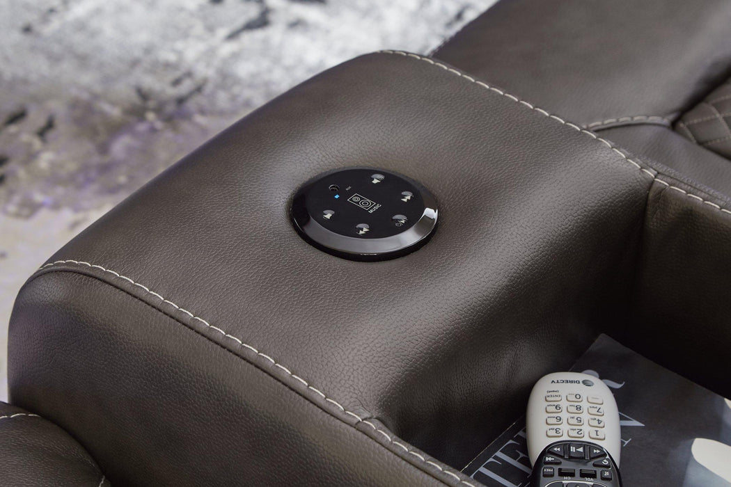 Fyne-Dyme Power Reclining Loveseat with Console - House n2 Home Furniture (Manchester,GA)