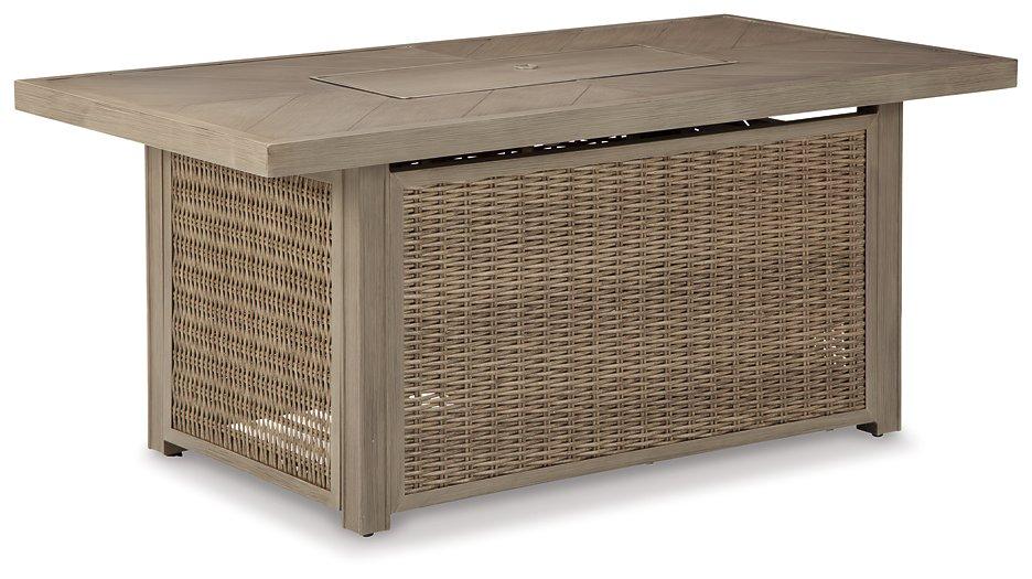 Beachcroft Beachcroft Fire Pit Table with Four Nuvella Swivel Lounge Chairs - House n2 Home Furniture (Manchester,GA)