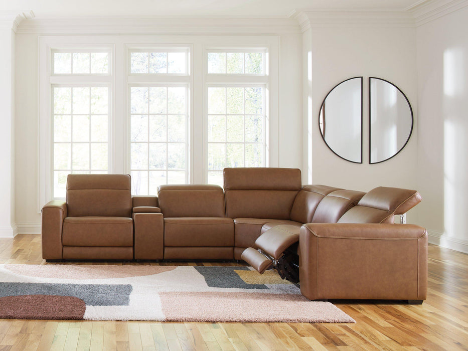 Magic Man Power Reclining Sectional with Console - House n2 Home Furniture (Manchester,GA)