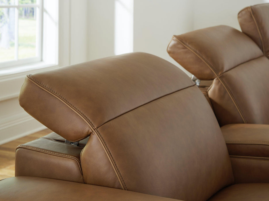 Magic Man Power Reclining Sectional Loveseat with Console - House n2 Home Furniture (Manchester,GA)
