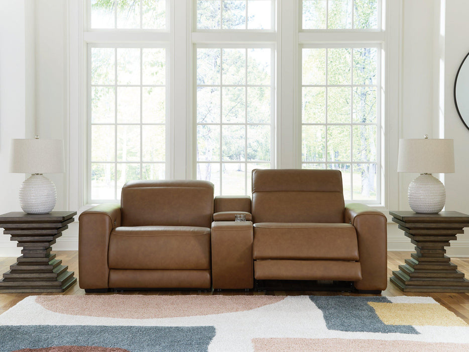 Magic Man Power Reclining Sectional Loveseat with Console - House n2 Home Furniture (Manchester,GA)