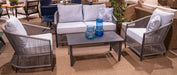 Bridges Beach Outdoor Love/Chairs/Table Set (Set of 4) - House n2 Home Furniture (Manchester,GA)