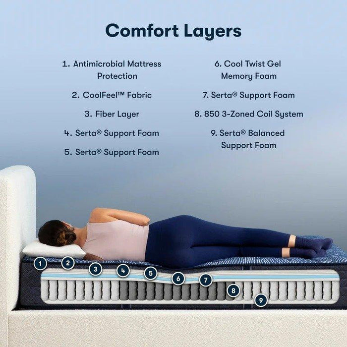 Serta Perfect Sleeper Innerspring Mattress Cobalt Calm Extra Firm Tight Top - Queen image