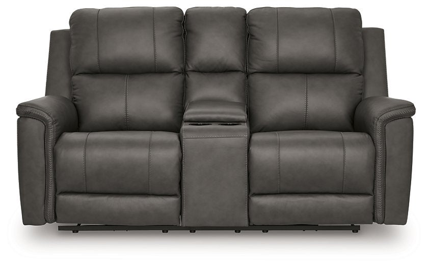 Bleckley Power Reclining Loveseat with Console - House n2 Home Furniture (Manchester,GA)