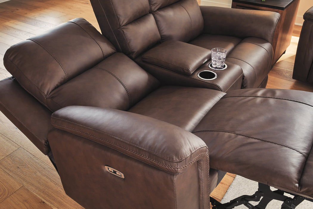 Bleckley Power Reclining Loveseat with Console - House n2 Home Furniture (Manchester,GA)